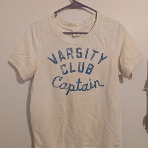 Abercrombie & Fitch Varsity Tee - White and Blue
